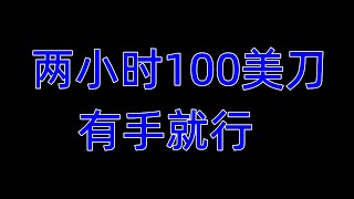 自由职业每天1个小时轻松赚100美金。