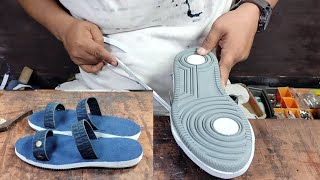 outsole sepatu untuk membuat sandal secara manual