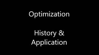 Optimization History & Application by RTV
