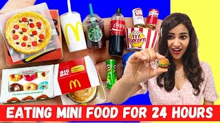 Eating MINI FOODS for 24 HOURS *SATISFYING*