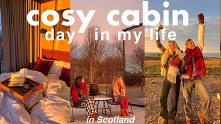 stay in the COSIEST CABIN in scotland with me