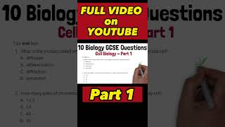 Paper 1 BIOLOGY GCSE Common Questions and ANSWERS #gcse #gcsebiology #biologypaper1 #gcse2023