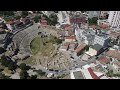 inspecting the amphitheatre of durres drone footage