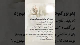 دکلمه ناب: پدر بزرگم حرف خیلی قشنگی بهم زد که باید باطلاحک می کردم...........