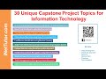 30 Unique Capstone Project Topics for Information Technology