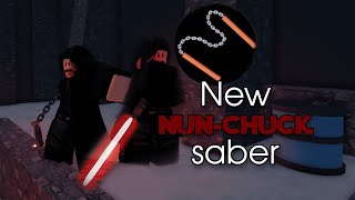 Showcasing the New Nun-Chuck Saber In Saber Showdown