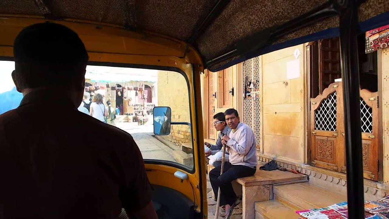 Auto Rickshaw Ride Up Jaisalmer Fort - YouTube