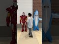 Iron man and Shark Dummy Prank