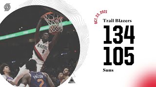 Trail Blazers 134, Suns 105 | Game Highlights | Oct 23, 2021