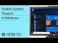 Enable System Restore in Windows | HP Computers | HP Support