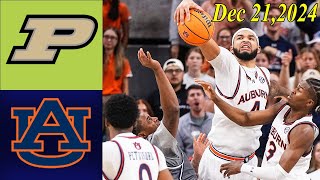 Auburn tigers vs Purdue Boilermakers Men's College Basketball | Game Highlights 2nd-Qtr Dec 21,2024