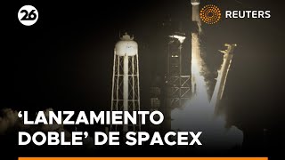 SpaceX lanza dos módulos de aterrizaje lunar en ‘lanzamiento doble’ | #Reuters