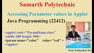 Passing Parameter in an Applet | Param tag | Java Programming | 22412
