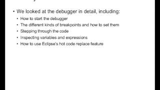 The Eclipse debugger - Tutorial guide