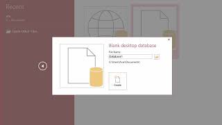 Creating a Blank Database Using the File Tab | Computer Training | Periwinkle