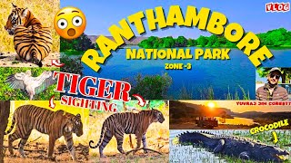 TIGER \u0026 CROCODILE SIGHTING 😲 IN RANTHAMBORE NATIONAL PARK || EPISODE 4 || #yuvrajjimcorbett