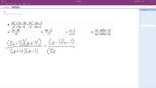 (3a^2 + 7a - 20)/(a^2 + 3a - 4) / (3a^2 - 2a - 5)/(a^2 - 2a + 1) Simplify completely