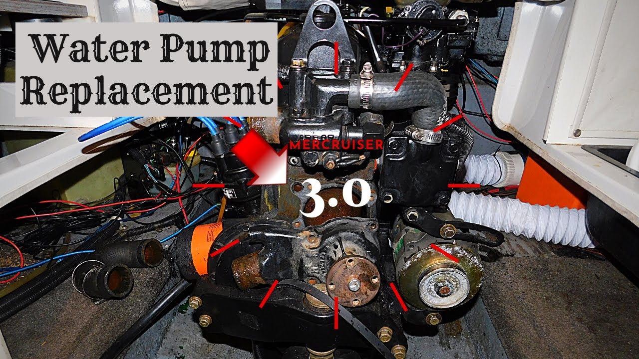 Mercruiser 3.0 Water Pump Replacement - YouTube