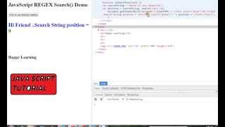 SEARCH A STRING IN JAVASCRIPT DEMO
