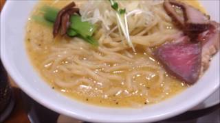 鶏ホタテそば 麺大盛り　竹末東京プレミアム【ラーメン好き動画】 ：ぬふふ.com