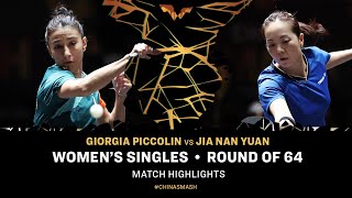 Giorgia Piccolin vs Jia Nan Yuan | WS R64 | China Smash 2024