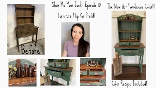Furniture Flip for Profit! The Hot New Farmhouse Color 2021 ! - Show Me Your Junk Episode 10