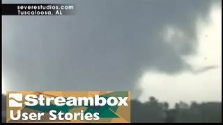 Ringgold Georgia Tornado Live Video Captured via Streambox Live iPhone Mobile Encoder
