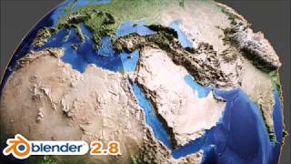 Create a 3D Topographical Earth in Blender 2.8