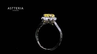 #JCRF05512667# 1.38CT YELLOW DIAMOND RING ASTTERIA