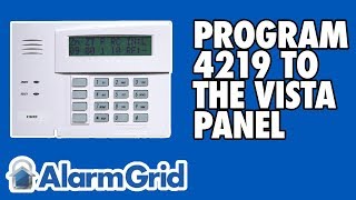 Programming the 4219 to a Vista P series panel