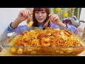 【大食い】海鮮トマトにんじんパスタ8人前