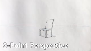 How to Draw a Chair  using two point perspective 兩點透視畫椅子