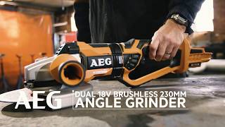 AEG Dual 18V Brushless 230mm Angle Grinder (BEWS18BLX230-0)