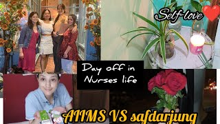 A Day off in Nurses life/AiimsVsSFJH/Reunion//April 14/23 #nurse #aiims #nursingofficer  #bscnursing