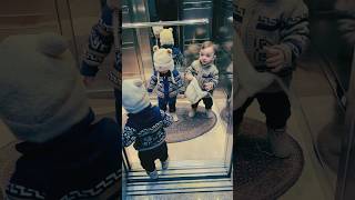 ‏Coldness and happiness, spending  winter time with the triplets#shots #triplets #cutebaby #fun