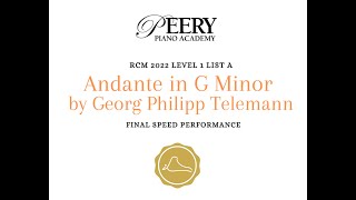 Andante in G Minor by Georg Philipp Telemann (RCM Level 1 List A - 2022 Celebration Series)