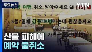 산불 피해에 예약 줄취소...\