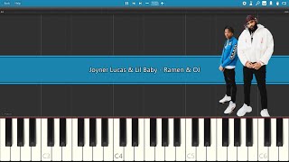 Joyner Lucas & Lil Baby - Ramen & OJ Instrumental Piano Tutorial