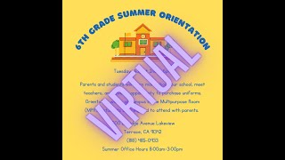 2022: PUC CCMS Summer Family Orientation (ALL GRADES)