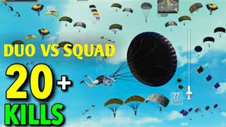 BEST GAME PLAY DUO V/S SQUAD  IN POCHINKI WITH 20+KILLS!! PUBG MOBILE BATTLEGROUND