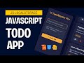 JavaScript Todo App Tutorial for Beginners (with LocalStorage)