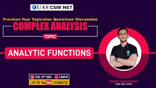 CSIR NET Mathematics Complex analytics & Function PYQ Papers Solution