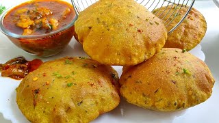 समोसा कचोरी पकौड़ी सब भूल जाएंगे जब आलू की पूरी ऐसे बनाएंगे| Aloo Puri/Sabji Recipe |