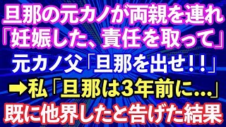 【スカッとする話】夫の元カノ「あなたの旦那の子供を妊娠した、離婚してw」といい両親を連れてきた→実はもう旦那は亡くなっている事を告げた結果…【修羅場】