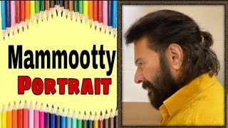 HOW TO DRAW MAMMOOTTY/മമ്മൂട്ടിയെ എങ്ങനെ വരക്കാം/MAMMOOTTY LATESTLOOK DRAWING/MALAYALAMACTOR DRAWING