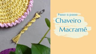 Como fazer um Chaveiro em Macramé com sobras de Fio de Malha