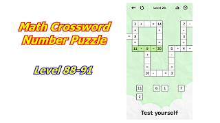 Math Crossword - Number Puzzle Level 88-91 Can You Solve It?