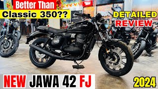 Finally 2024 New Jawa 42 FJ Black Detailed Review | On Road Price | Features-Better Than Classic 350