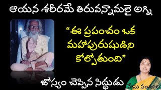 ఆయన శరీరమే  తిరువన్నామలై  అగ్ని | శివన్  సర్nanduri hemamalini |