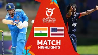 India v USA | Match Highlights | U19 CWC 2024